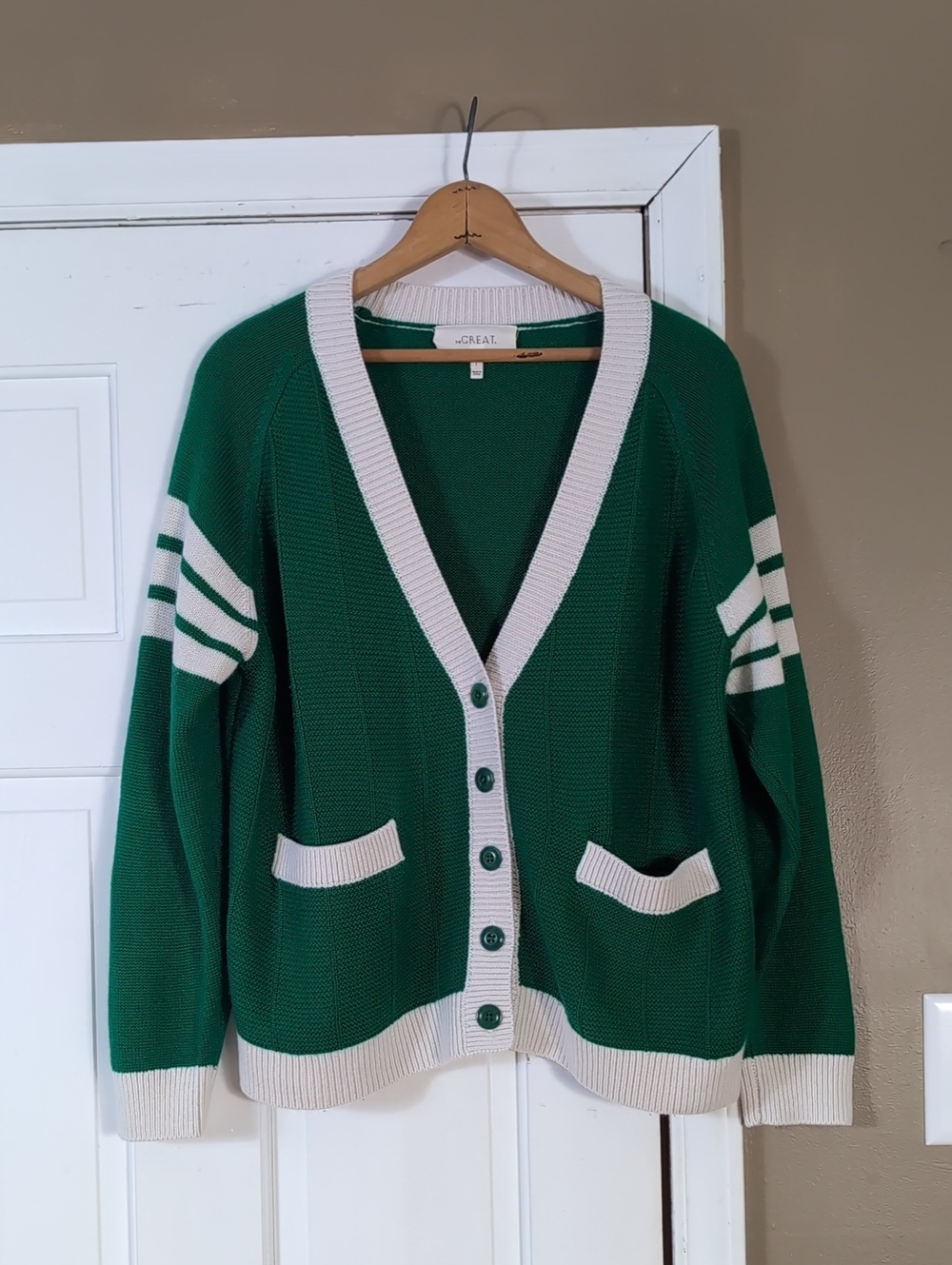 The Great Varsity Wool Blend Cardigan 1 Small